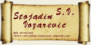 Stojadin Vozarević vizit kartica